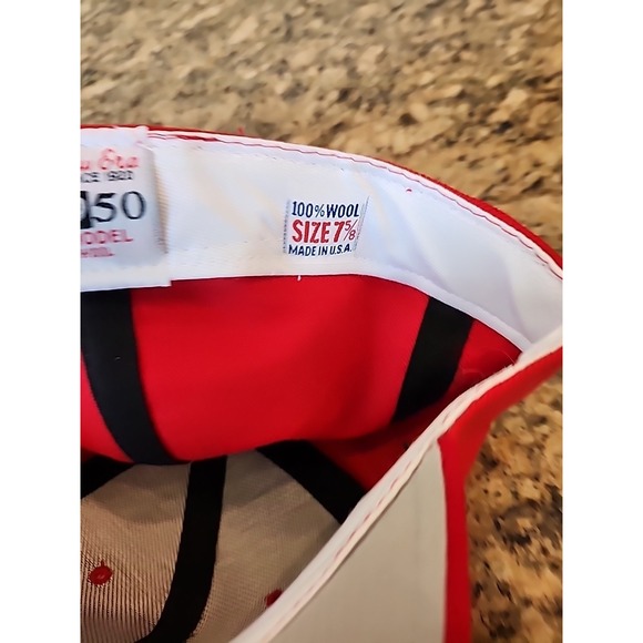 Texas Rangers 100% Wool Hat Size 7 5/8 Fitted Red Diamond New Era Pro 5950 USA - Picture 4 of 6